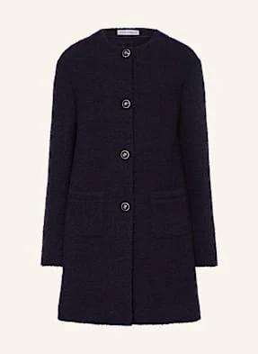 Dolce & Gabbana Płaszcz Wełniany Z Tkaniny Bouclé blau