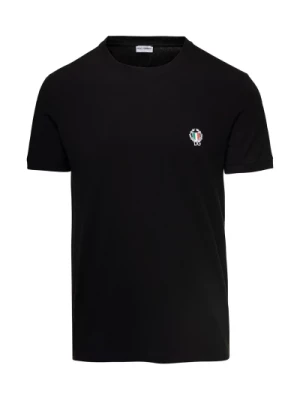 Dolce & Gabbana, Scudetto Girocollo T-Shirt - Czarny Black, male,