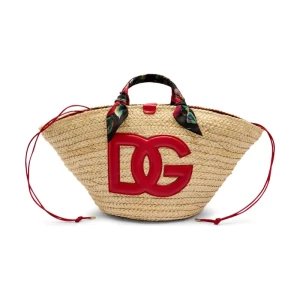 Dolce & Gabbana Shopperka Kandra | z dodatkiem skóry