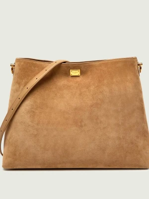 Dolce & Gabbana Shopperka Large Vittoria | zamsz beżowy