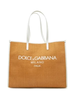 Dolce & Gabbana Shopperka | z dodatkiem skóry