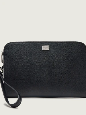 Dolce & Gabbana Skórzana saszetka czarny