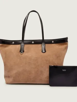 Dolce & Gabbana Skórzana shopperka + saszetka Atene