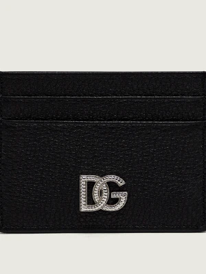 Dolce & Gabbana Skórzane etui na karty czarny