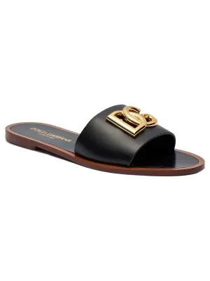 Dolce & Gabbana Skórzane klapki