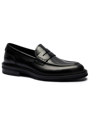 Dolce & Gabbana Skórzane loafersy czarny