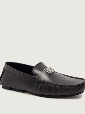 Dolce & Gabbana Skórzane mokasyny DRIVER czarny