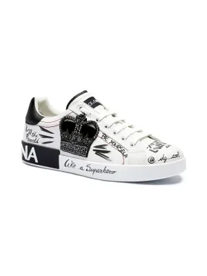 Dolce & Gabbana Skórzane sneakersy