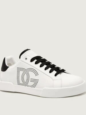 Dolce & Gabbana Skórzane sneakersy biały