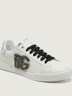 Dolce & Gabbana Skórzane sneakersy biały