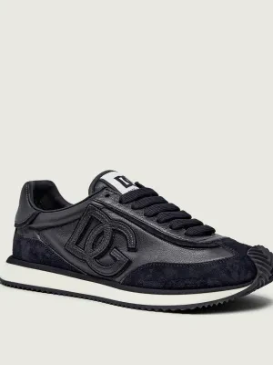 Dolce & Gabbana Skórzane sneakersy DG CUSHION | zamsz