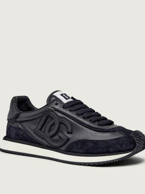Dolce & Gabbana Skórzane sneakersy DG CUSHION | zamsz