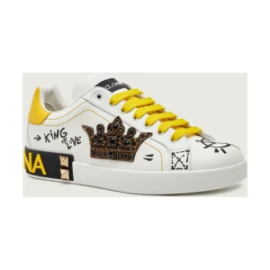 Dolce & Gabbana Skórzane sneakersy Portofino