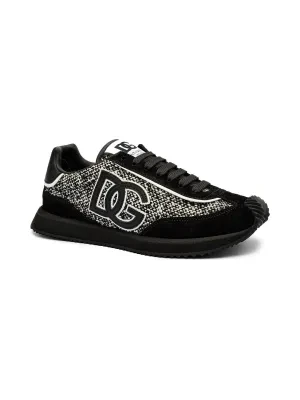 Dolce & Gabbana Skórzane sneakersy | z dodatkiem wełny