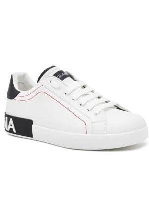 Dolce & Gabbana Skórzane trampki biały