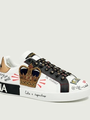 Dolce & Gabbana Skórzane trampki portofino