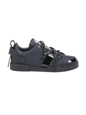 Dolce & Gabbana, sneakersy Portofino Black, male,
