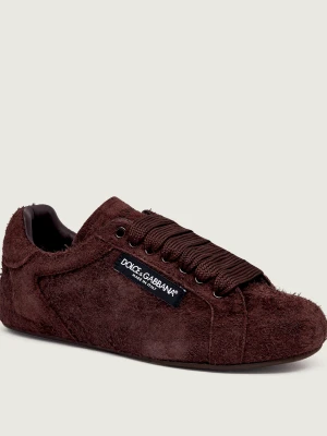 Dolce & Gabbana Sneakersy Portofino Soft | zamsz brązowy