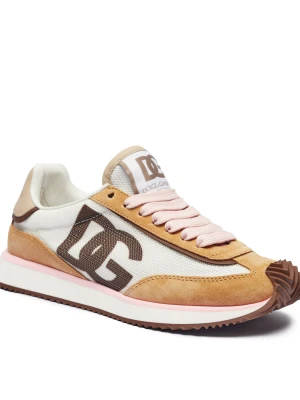 Dolce & Gabbana Sneakersy | z dodatkiem skóry brązowy