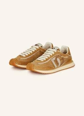 Dolce & Gabbana Sneakersy Z Ozdobnymi Kamykami beige