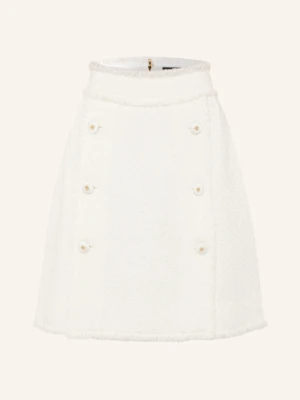 Dolce & Gabbana Spódnica Bouclé weiss