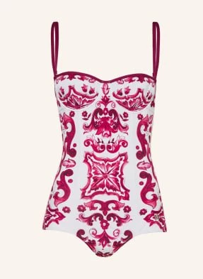 Dolce & Gabbana Strój Kąpielowy Z Fiszbinami pink