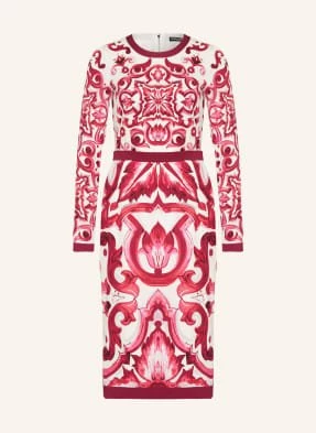 Dolce & Gabbana Sukienka Etui Z Jedwabiu pink