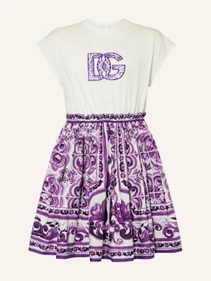 Dolce & Gabbana Sukienka Z Mieszanki Materiałów schwarz