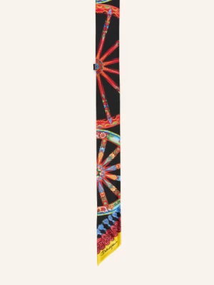 Dolce & Gabbana Szalik Jedwabny schwarz czarny