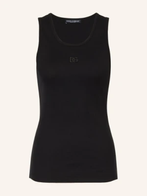 Dolce & Gabbana Top Z Kamieniami Ozdobnymi schwarz