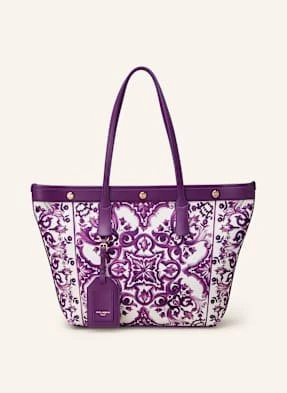 Dolce & Gabbana Torba Shopper Atene Z Saszetką lila