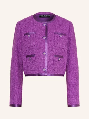 Dolce & Gabbana Żakiet Pudełkowy Z Bouclé lila