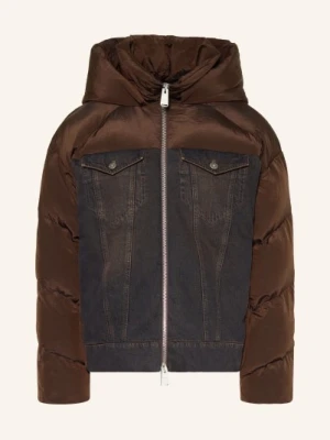 Dondup Kurtka Pikowana Z Mieszanki Materiałów braun