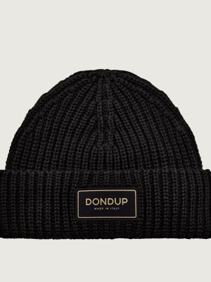 DONDUP - made in Italy Czapka | z dodatkiem wełny czarny