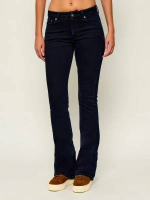 DONDUP - made in Italy Jeansy Newlola | flare fit granatowy