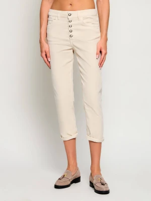 DONDUP - made in Italy Spodnie Koons | Slim Fit | sztruks ecru
