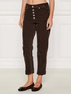 DONDUP - made in Italy Sztruksowe spodnie KOONS | Slim Fit brązowy