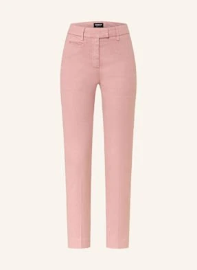 Dondup Spodnie Z Lnem rosa