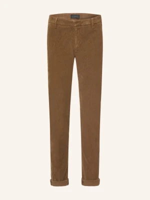 Dondup Spodnie Z Sztruksu Gaubert Slim Fit braun CIEMNOBRĄZOWY