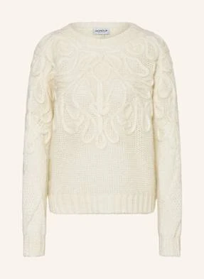 Dondup Sweter Z Dodatkiem Moheru weiss