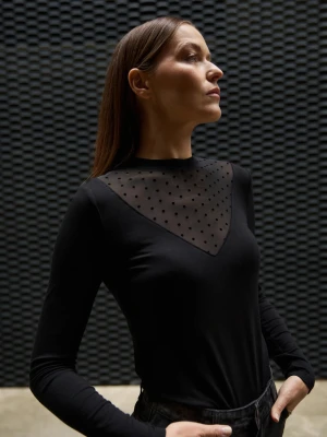 Dopasowana bluzka czarna Moodo