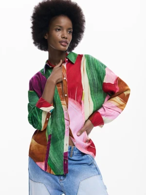 Dopasowana koszula z nadrukiem Desigual