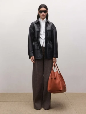 Dopasowana koszula z ukrytym zapięciem biały - Kobieta - - MANGO