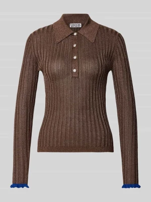 Dopasowana koszulka polo Essentiel Antwerp Bordowy