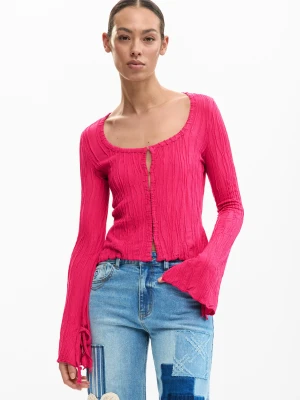 Dopasowana koszulka z kokardkami Desigual