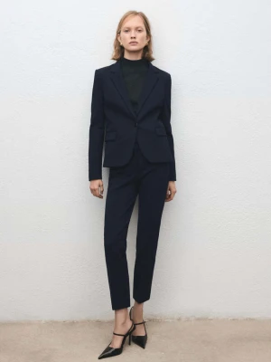 Dopasowana marynarka garniturowa ciemnogranatowy - Kobieta - - MANGO