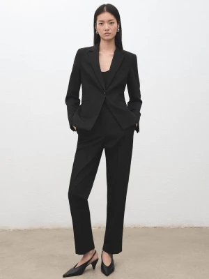 Dopasowana marynarka garniturowa czarny - Kobieta - - MANGO