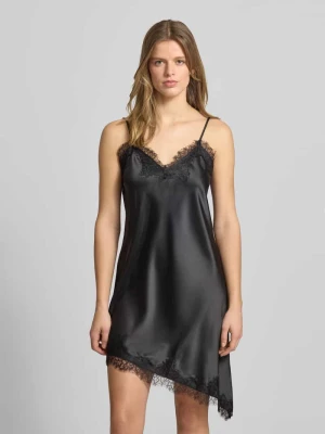 Dopasowana satynowa sukienka z koronką model 'BELLA' Only