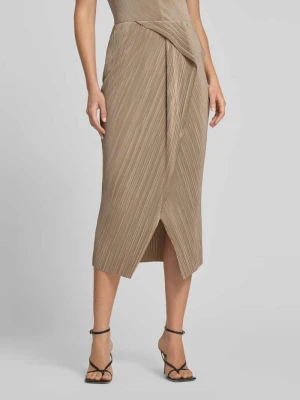 Dopasowana spódnica midi z aplikacją z metką Calvin Klein Limonkowy