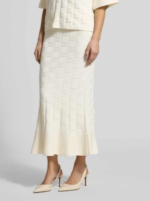 Dopasowana spódnica midi z mieszanka wiskozy model 'Foppy' Boss